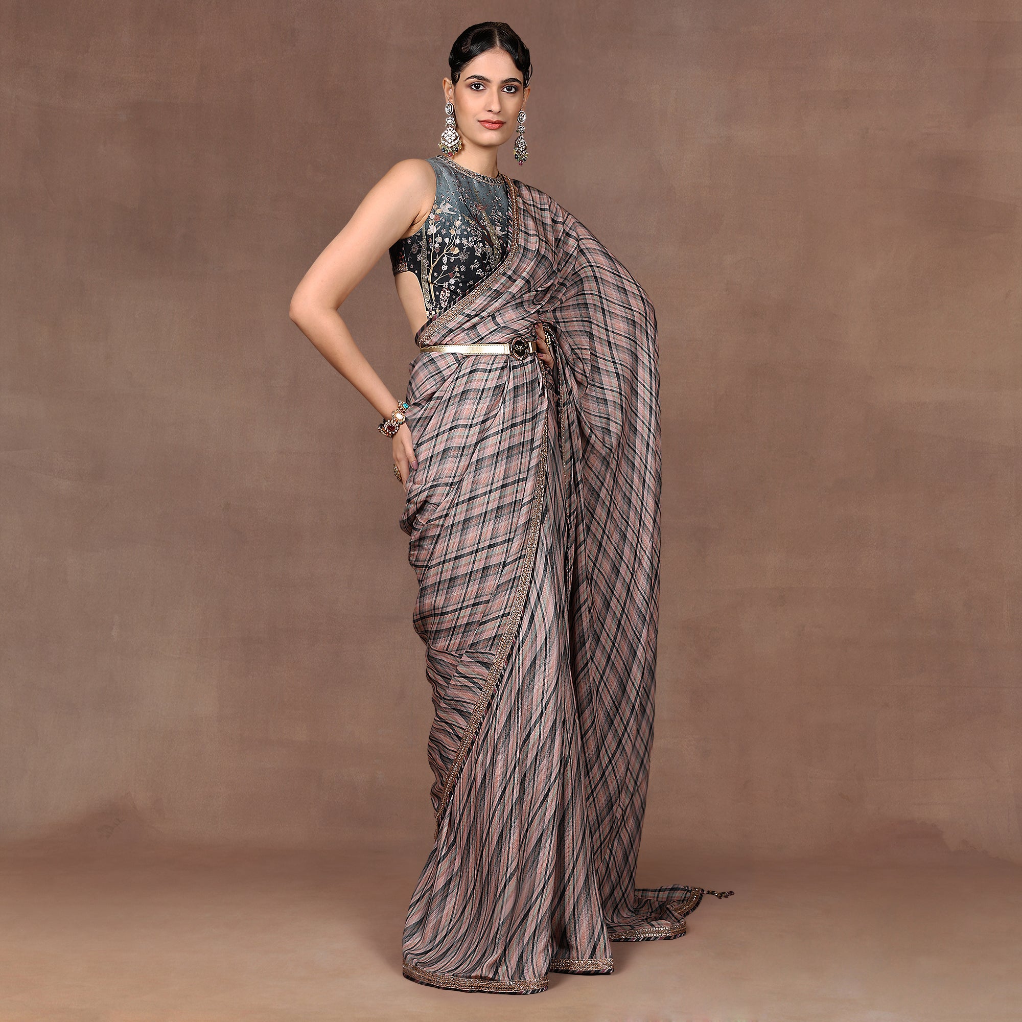 Sage - Emerlad Ombre Saree Set | EAST