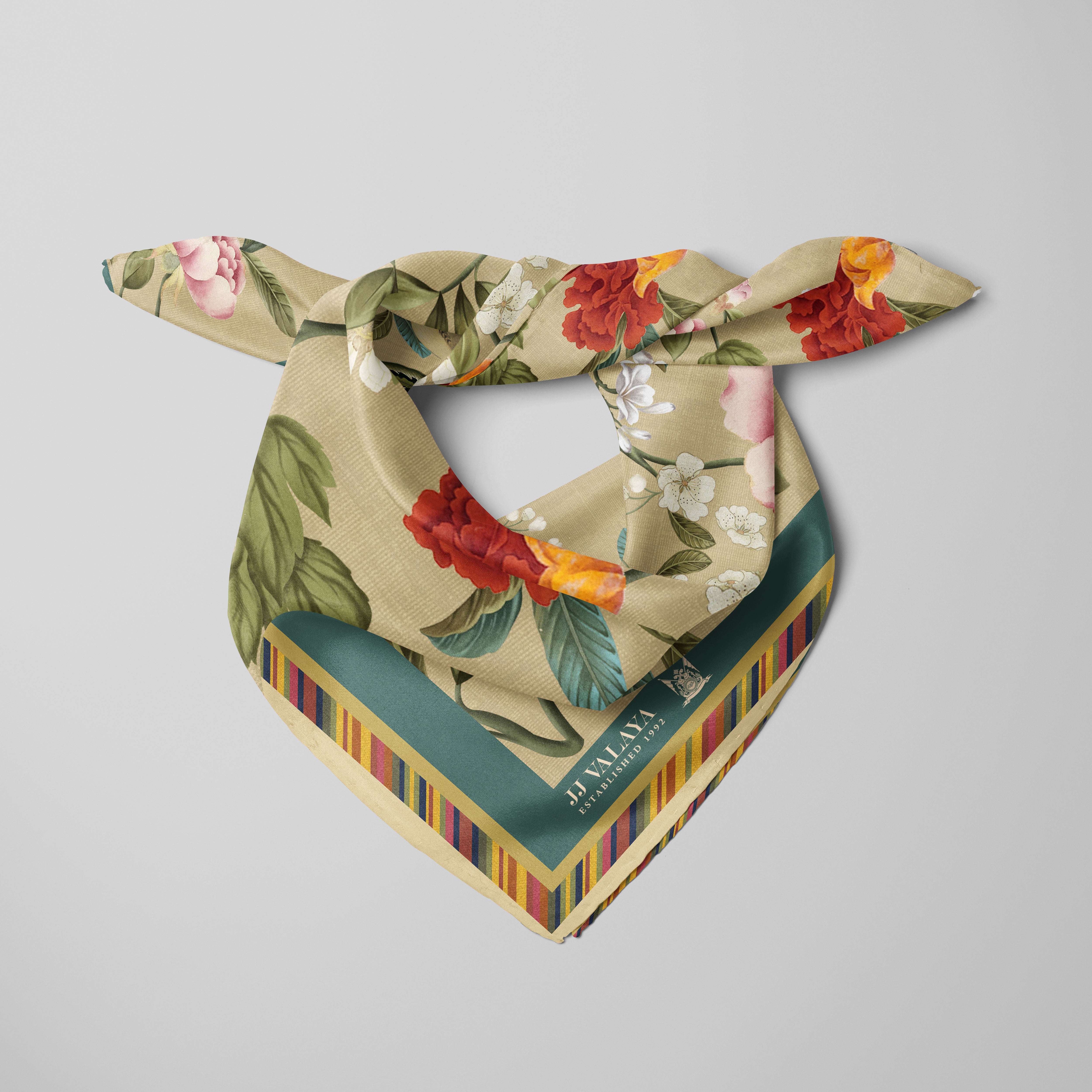 Sage Green Printed Scarf