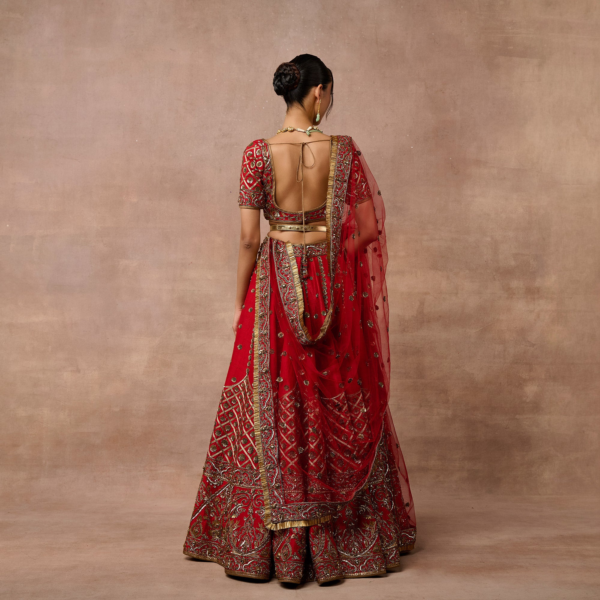Scarlet Red Lehenga Set | EAST