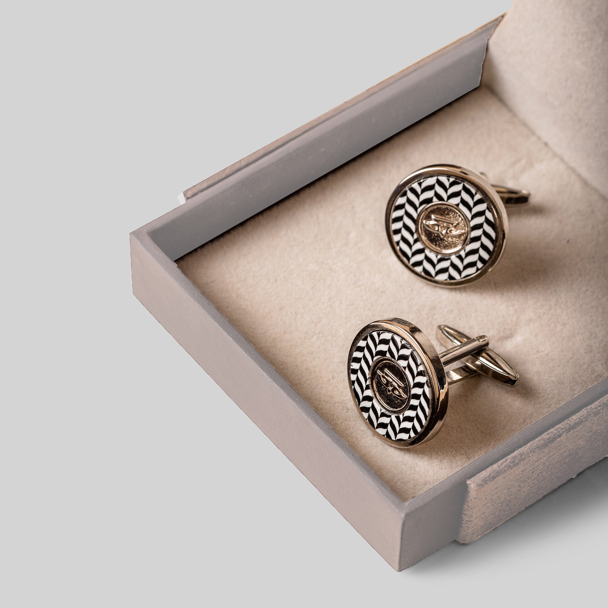 Shifting Leaves Chevron Cufflinks