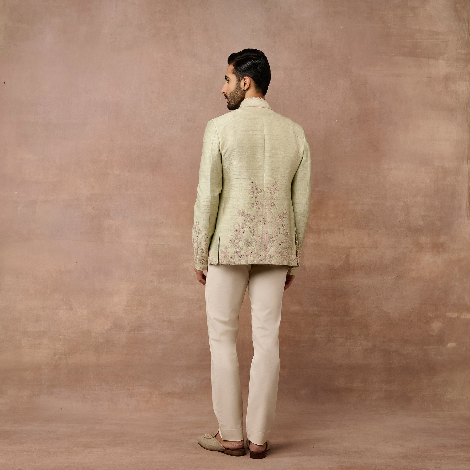 Soft Mint Green Bandhgala Set | EAST