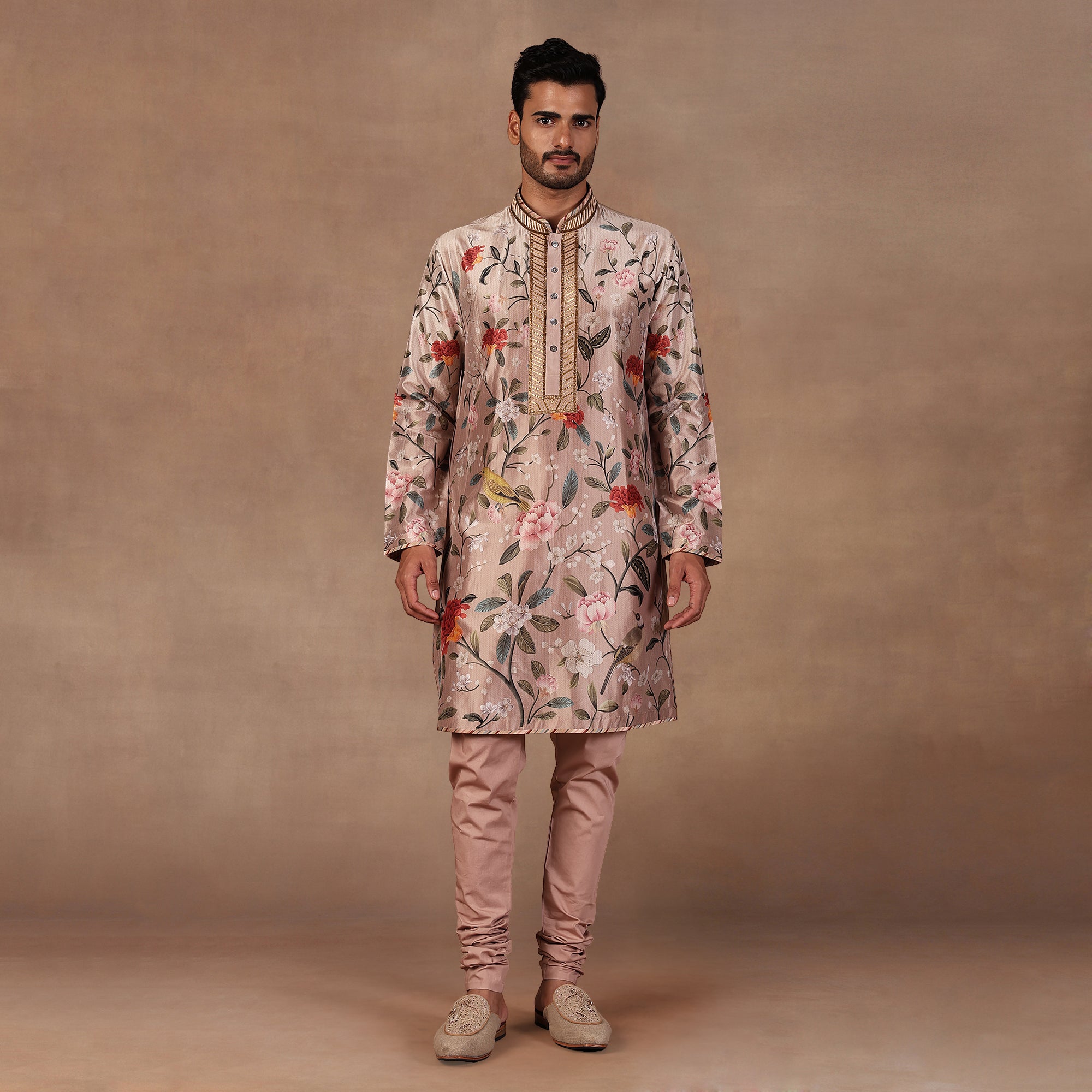Soft Pink - Beige Ombre Kurta Set | EAST