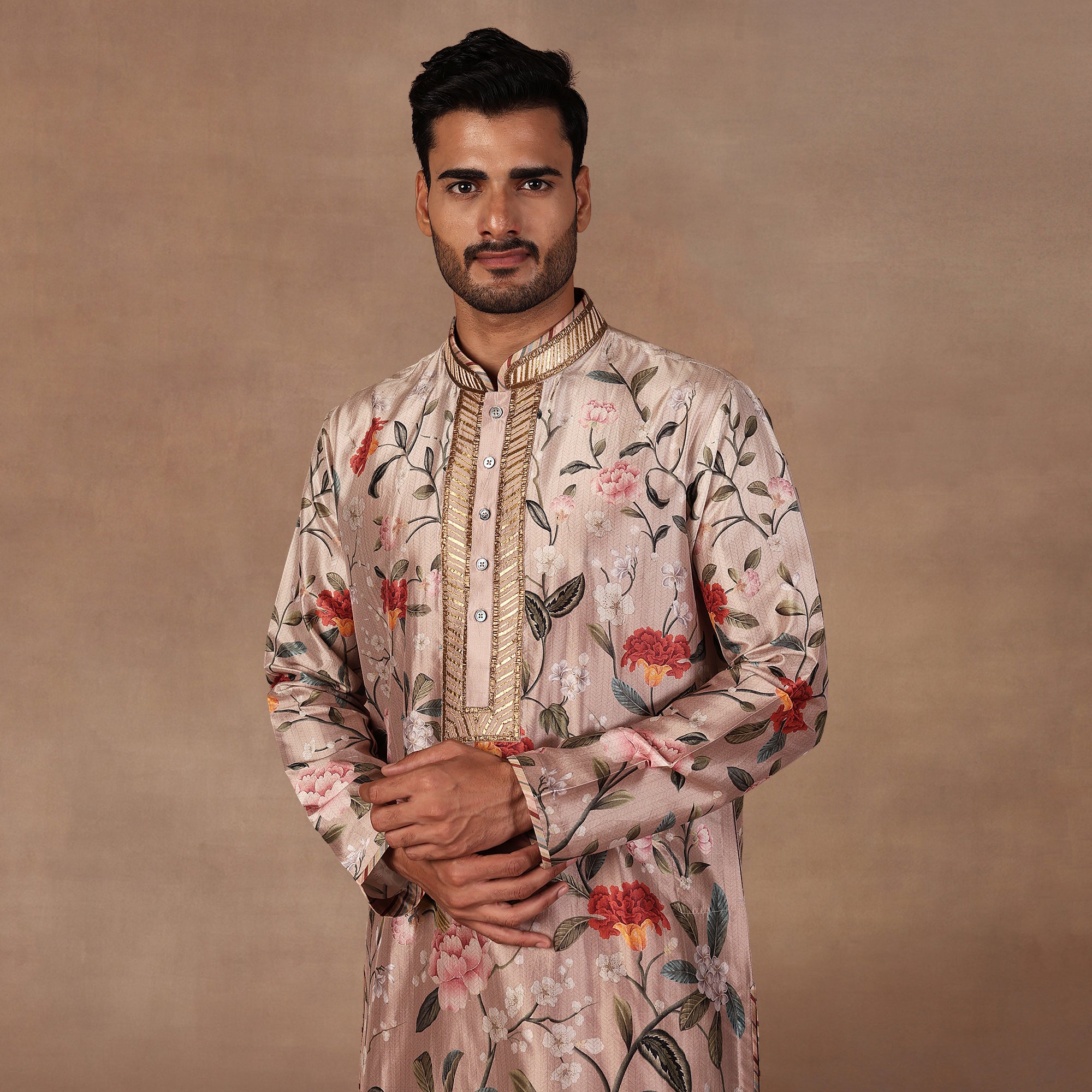 Soft Pink - Beige Ombre Kurta Set | EAST