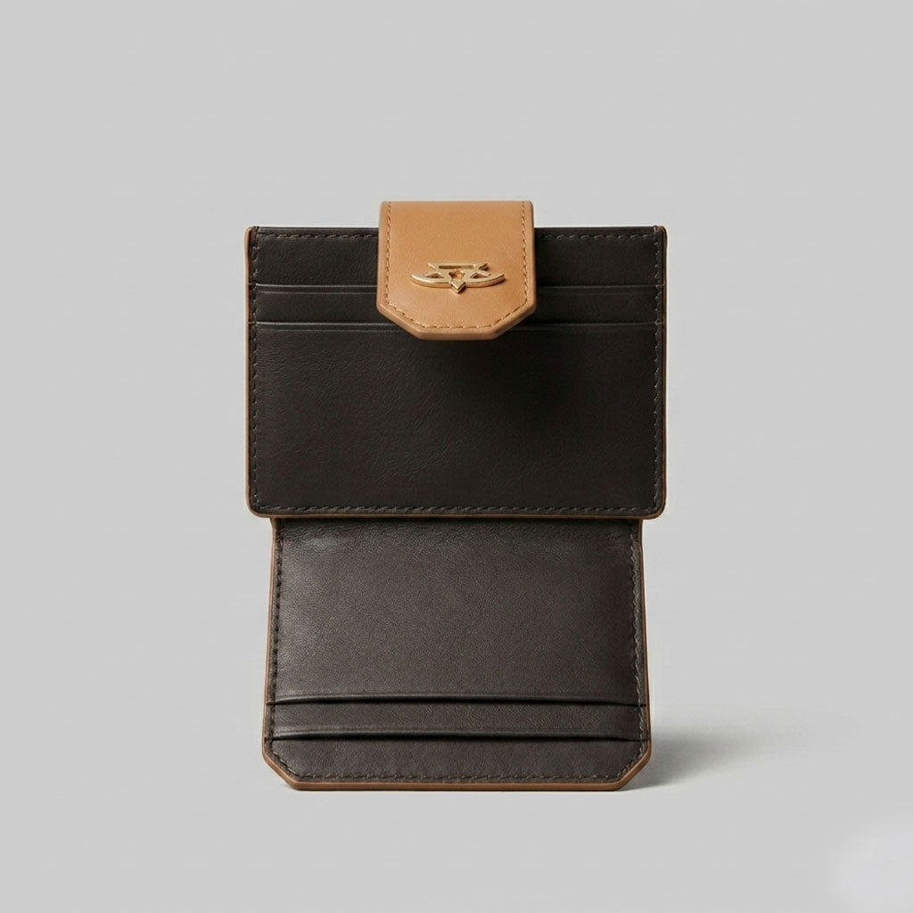 Tan Phoenix Diasun Flap Card Holder