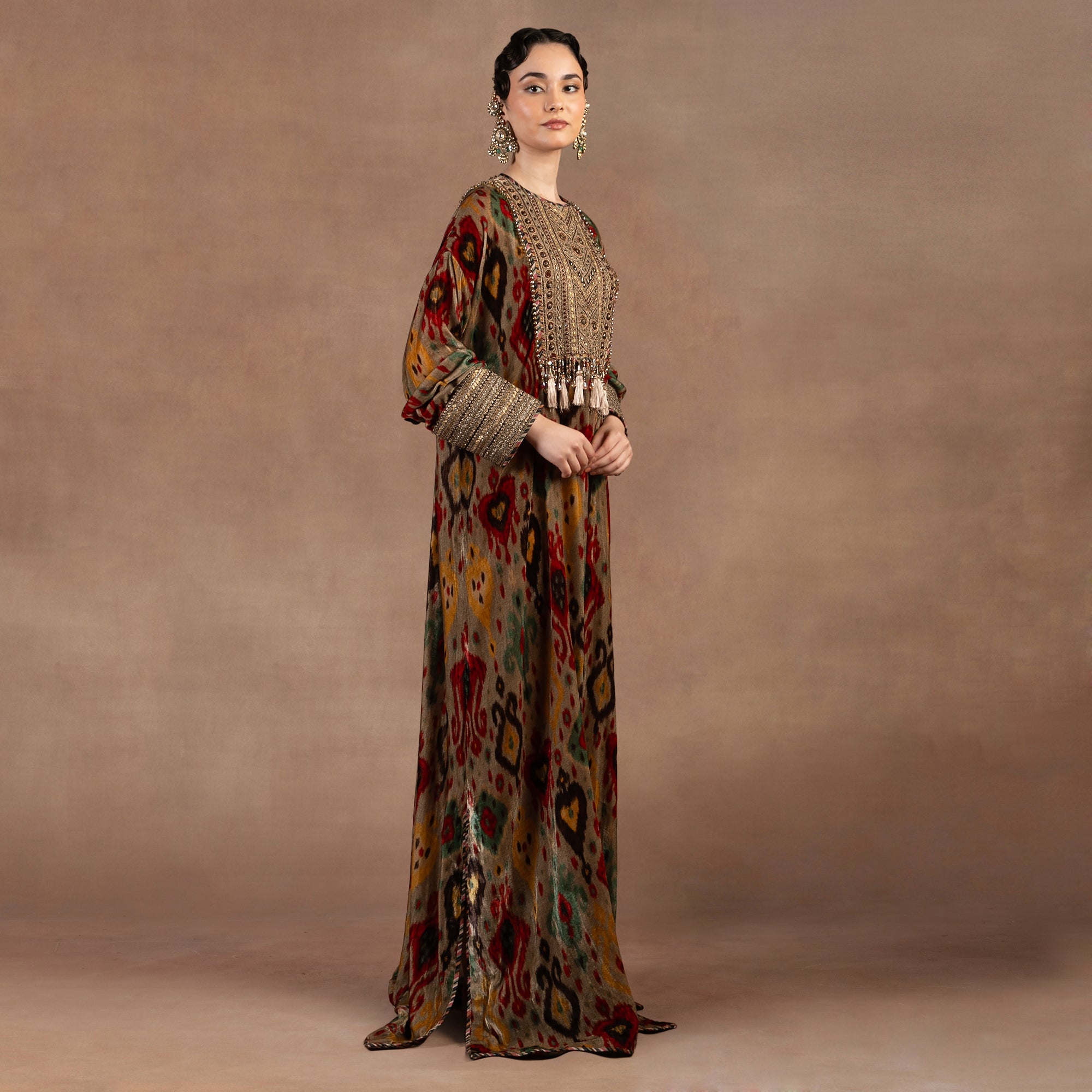 Taupe - Multihued Kaftan | EAST