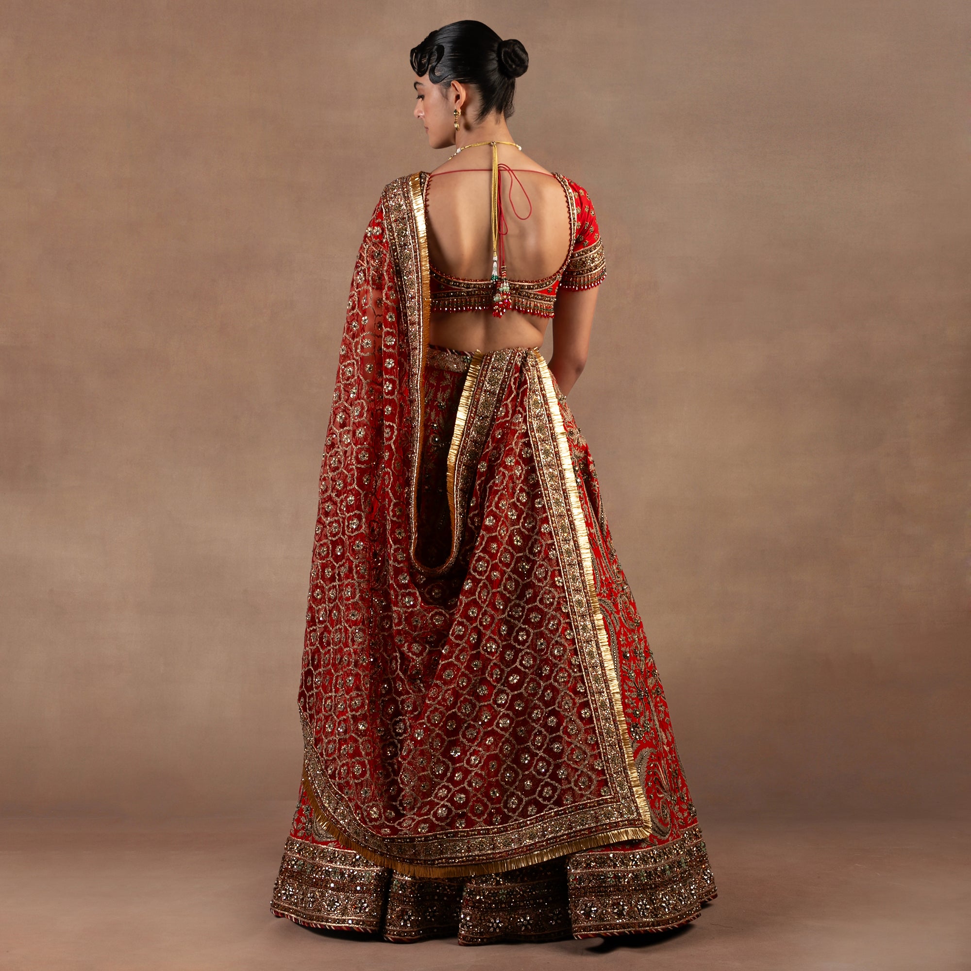 Tomato Red Lehenga Set | EAST
