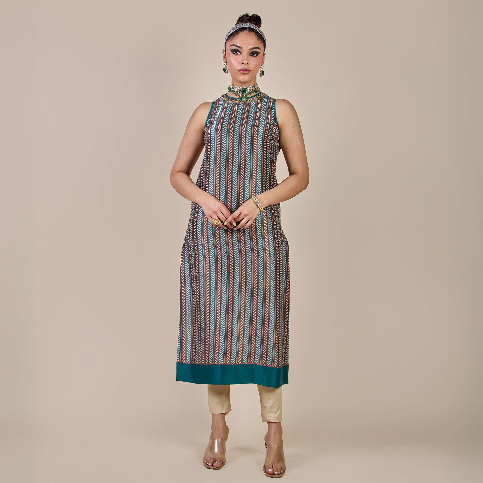 Turquoise Chevron Tunic | CHHĒ