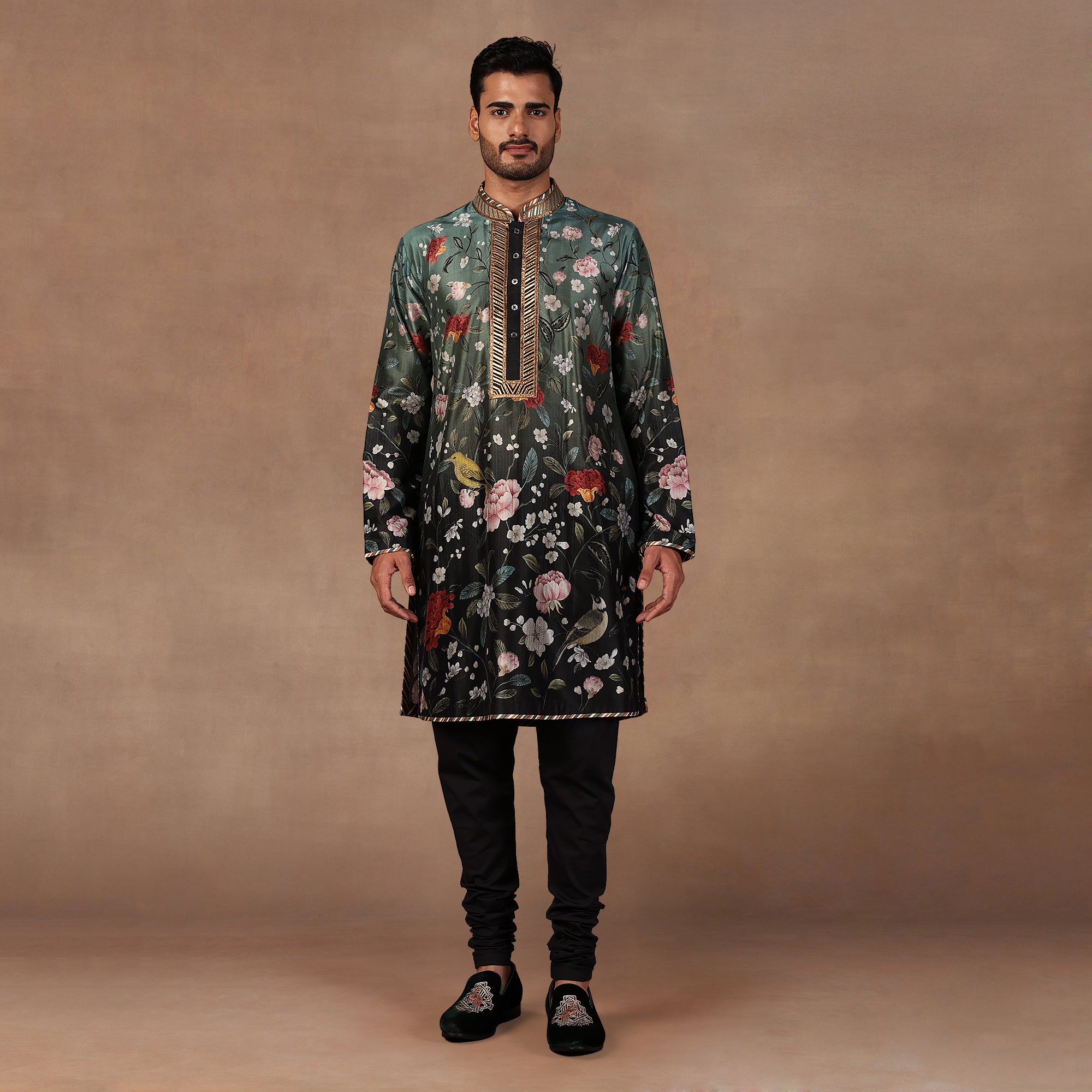 Turquoise Ombre Kurta Set | EAST