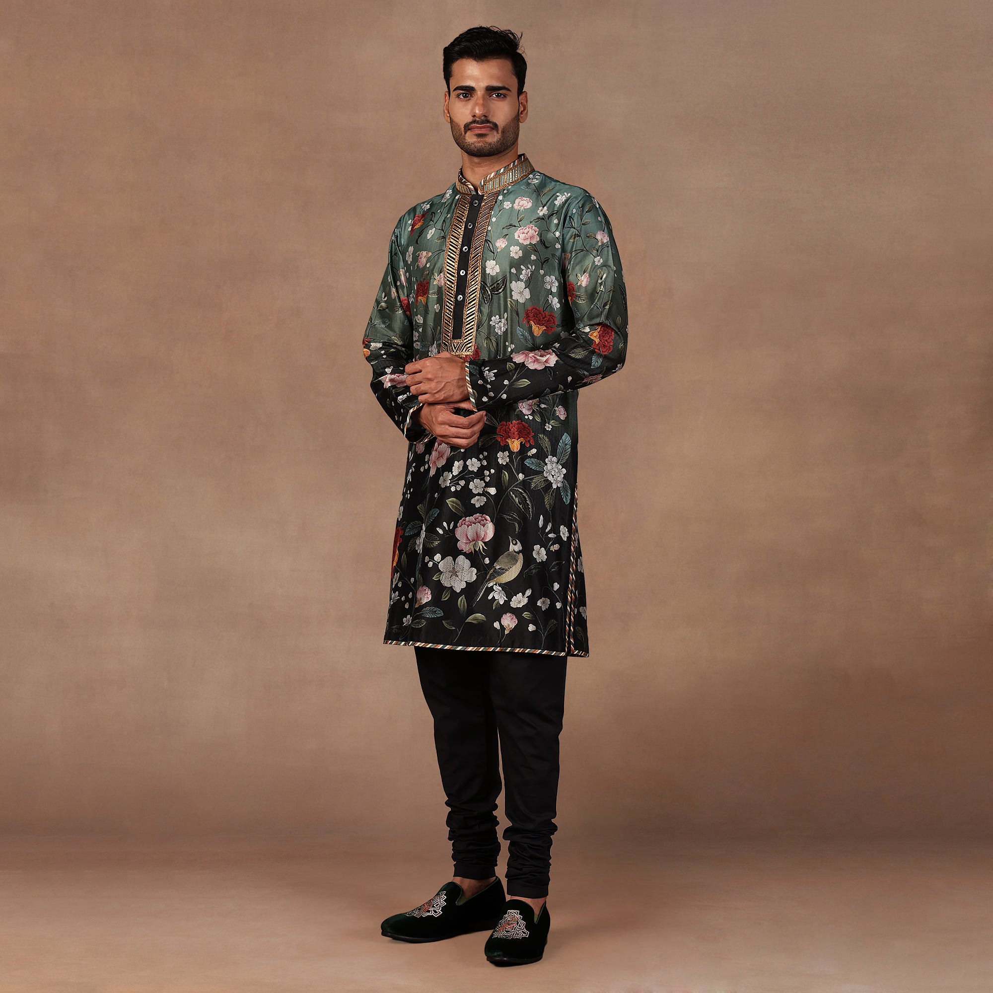 Turquoise Ombre Kurta Set | EAST