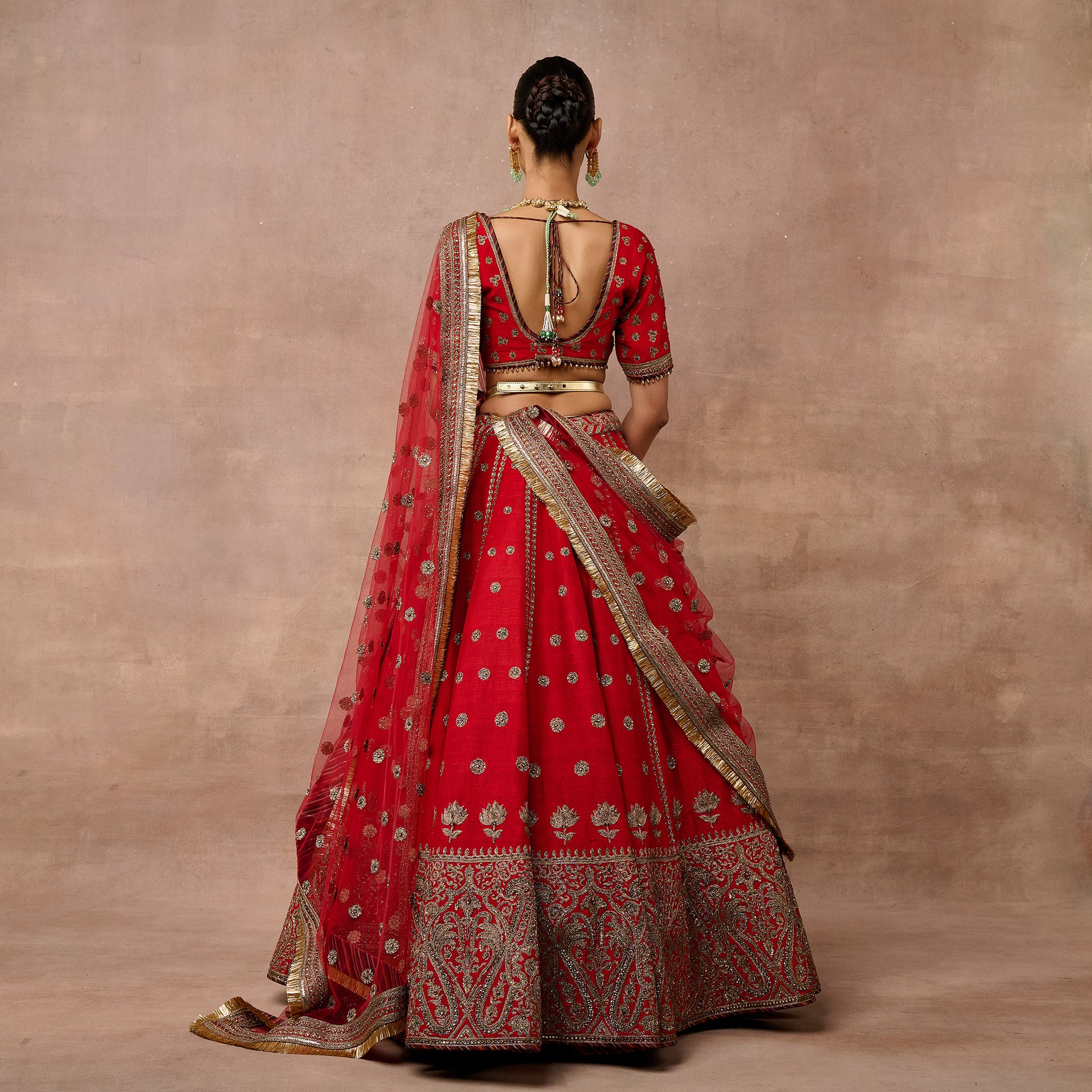 Vermilion Red Lehenga Set | EAST