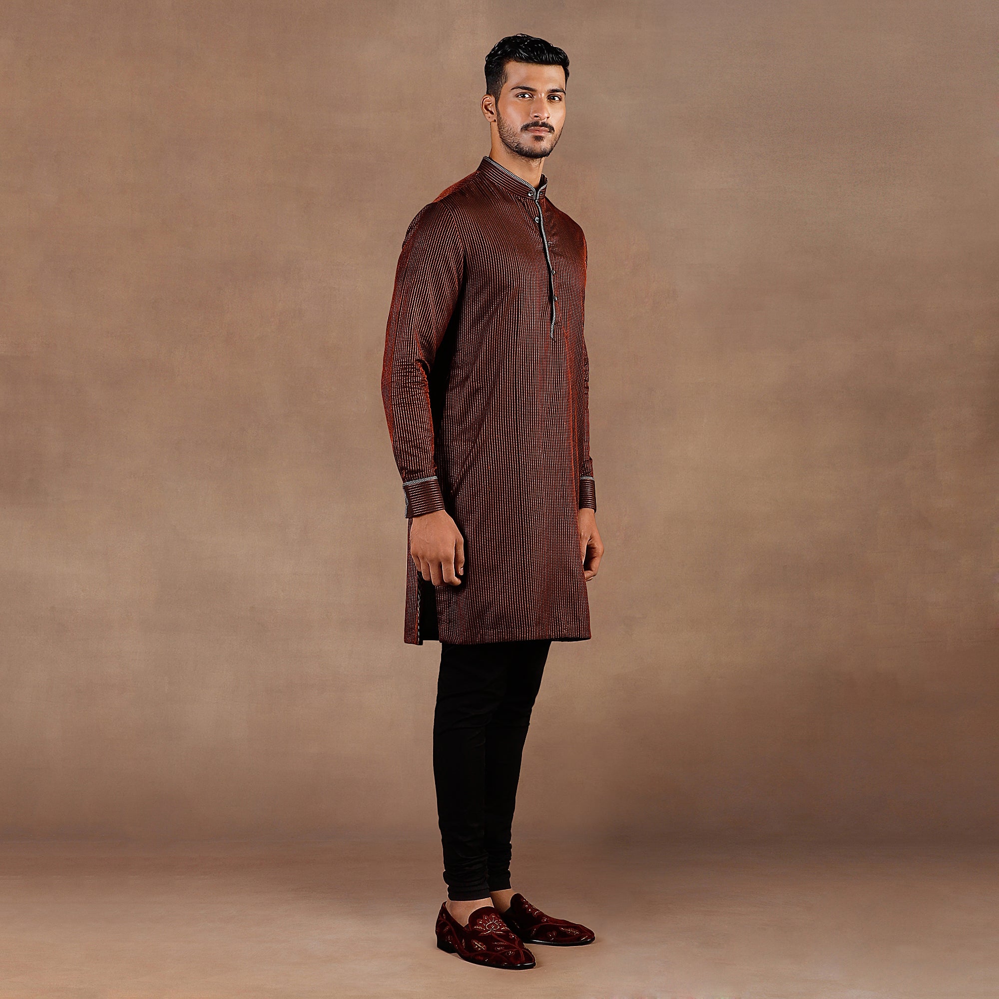 Vinatge Maroon Kurta Set | EAST