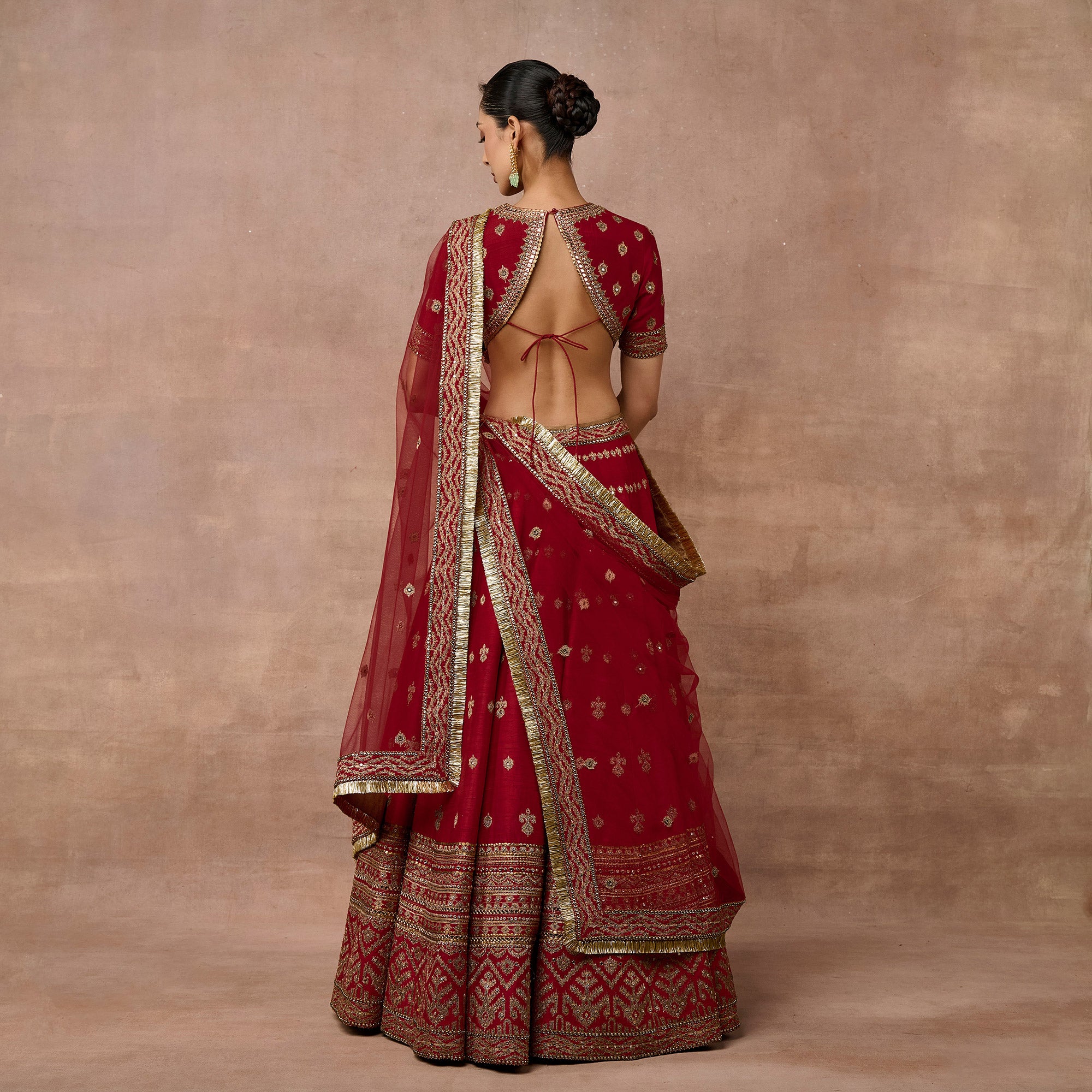 Vintage Red Lehenga Set | EAST