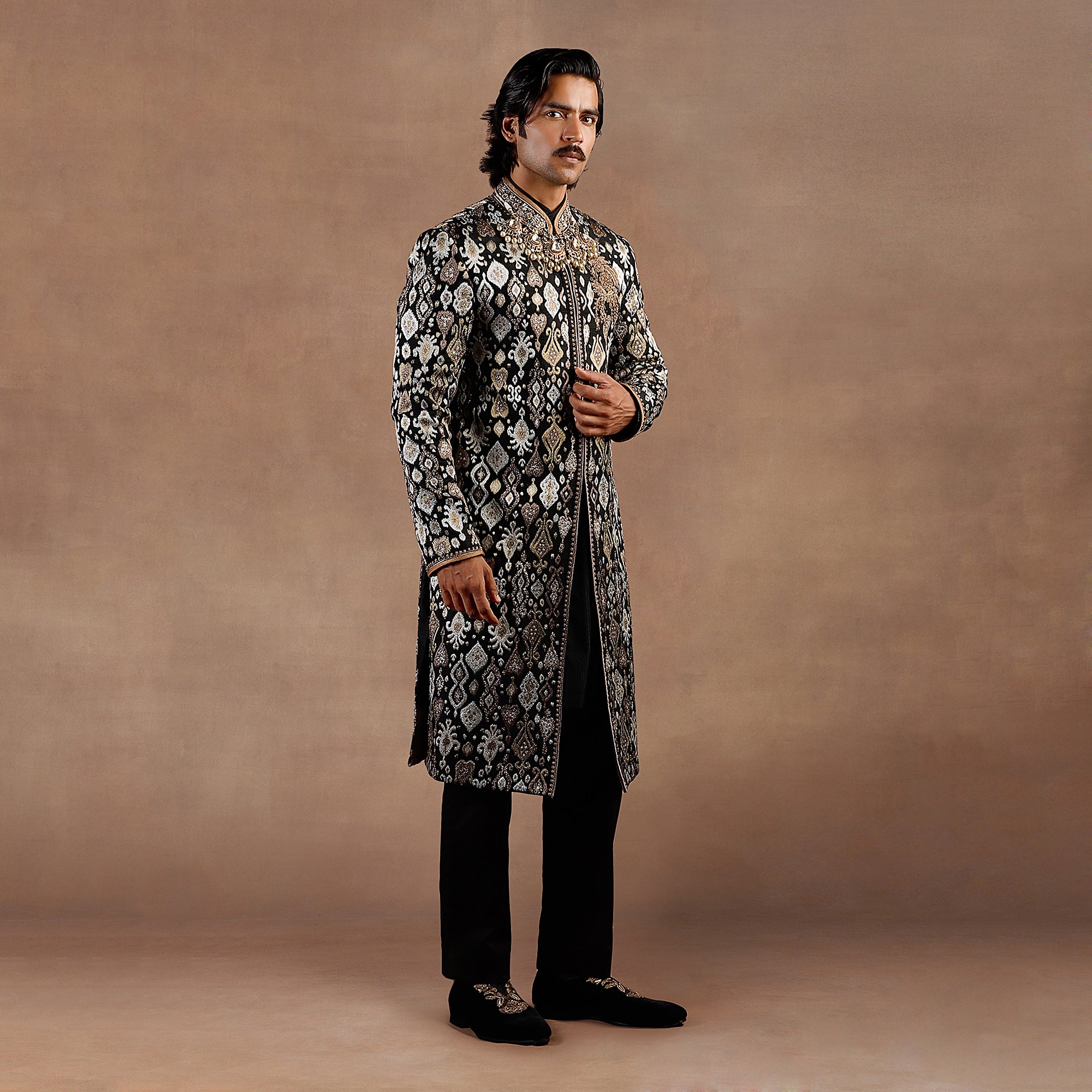 Noir Black Sherwani Set | EAST