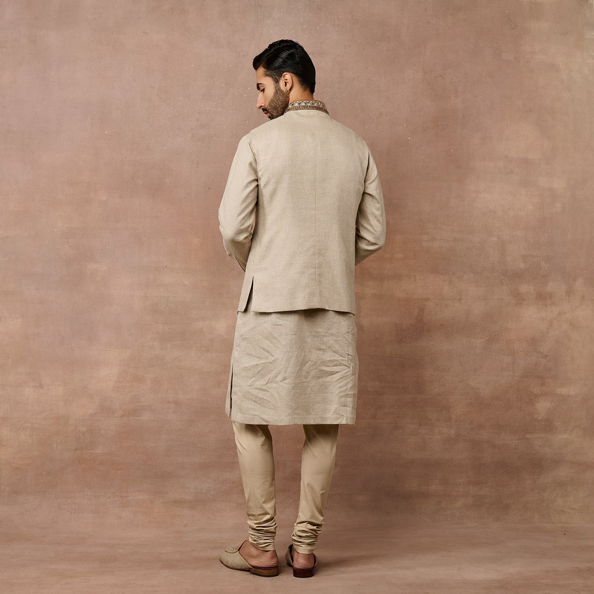 Warm Grey Nehru Jacket | EAST