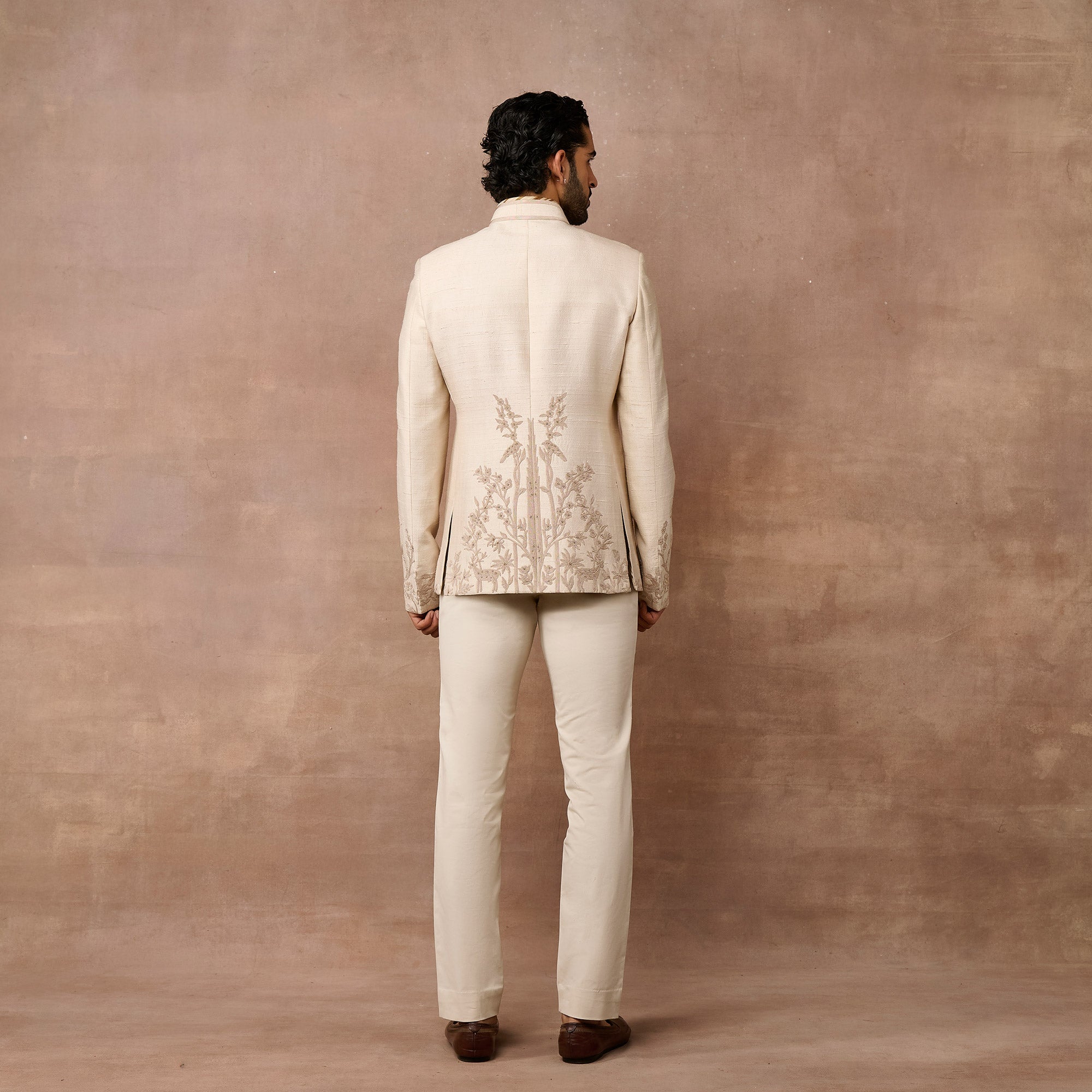 Warm Ivory Bandhgala Set | EAST