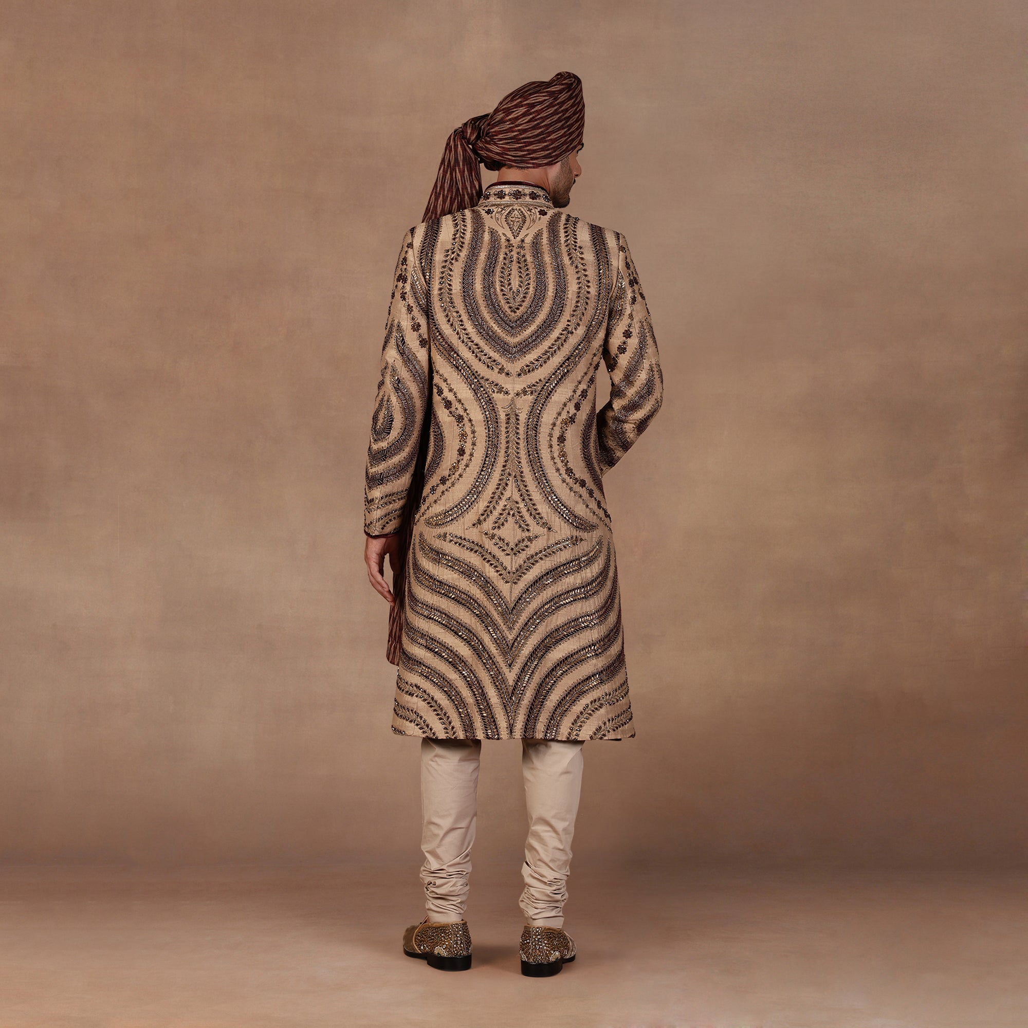 Warm Taupe Sherwani Set | EAST